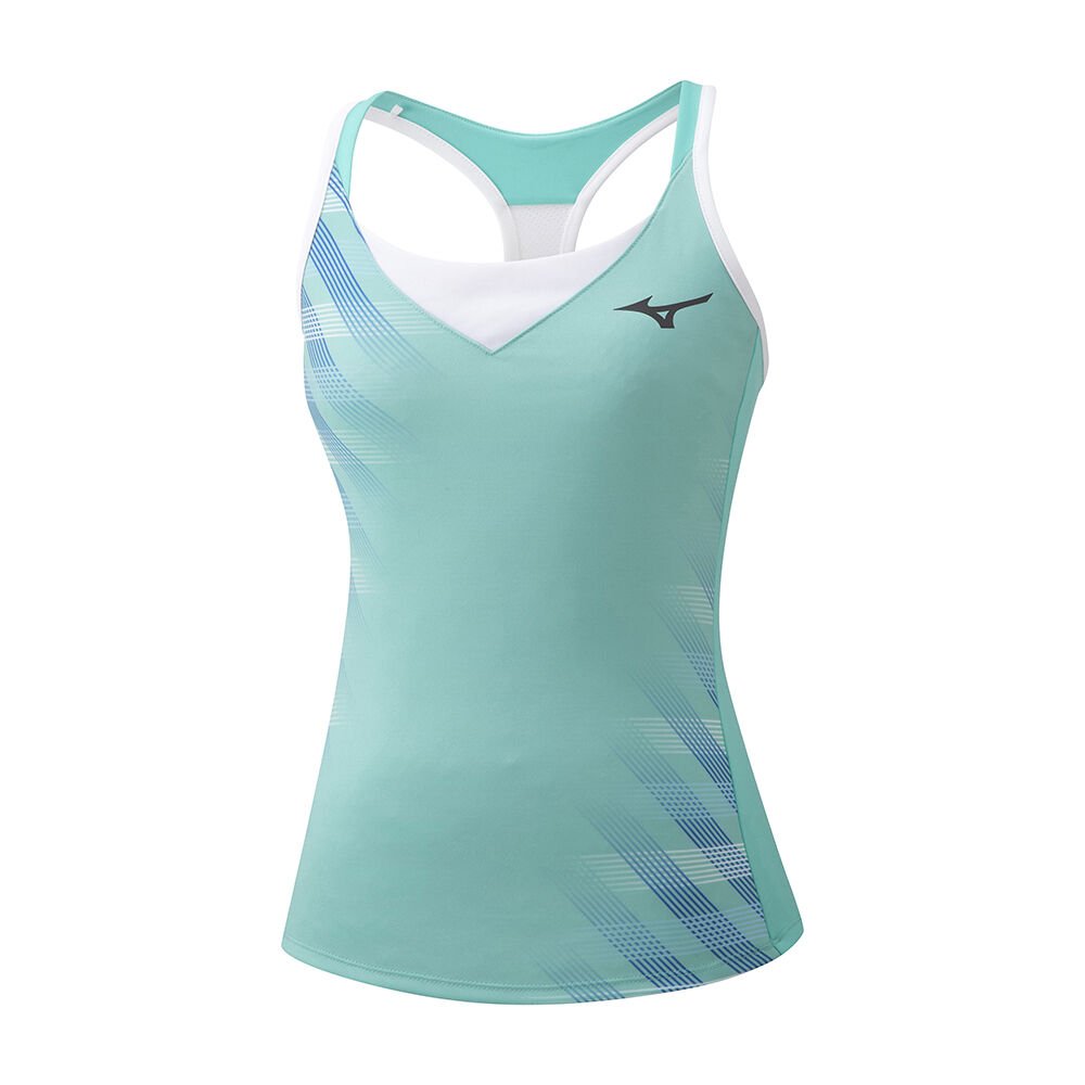 Canotta Mizuno Printed Donna - Verde Acqua - 61493-FTEB